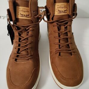Levi's Brown Tan High-Top Sneakers Mens Size 9.5 NWOB